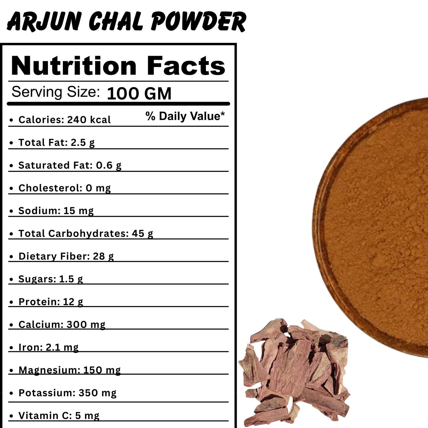 Ayurvedic Arjun Chaal Powder – Heart Wellness, Natural Antioxidant Boost