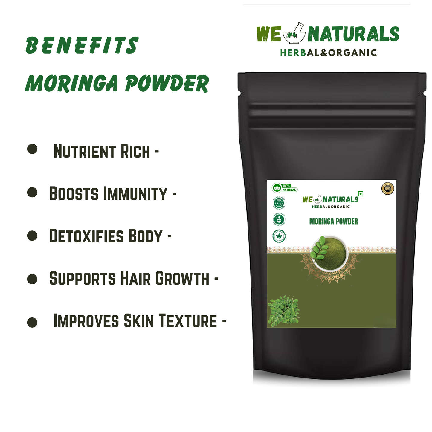 Moringa Leaf Powder – Superfood, Energy & Immunity Booster