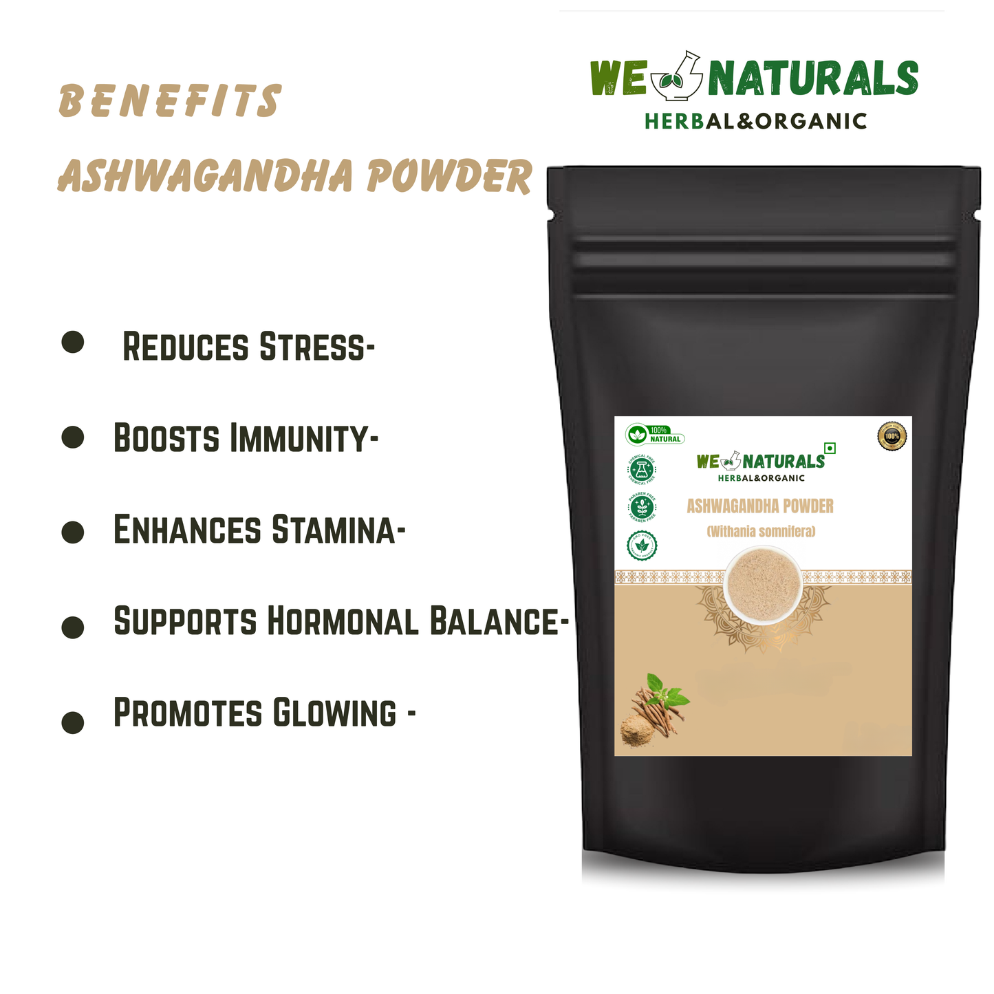 Organic Ashwagandha Powder – Stress Relief & Immunity Booster