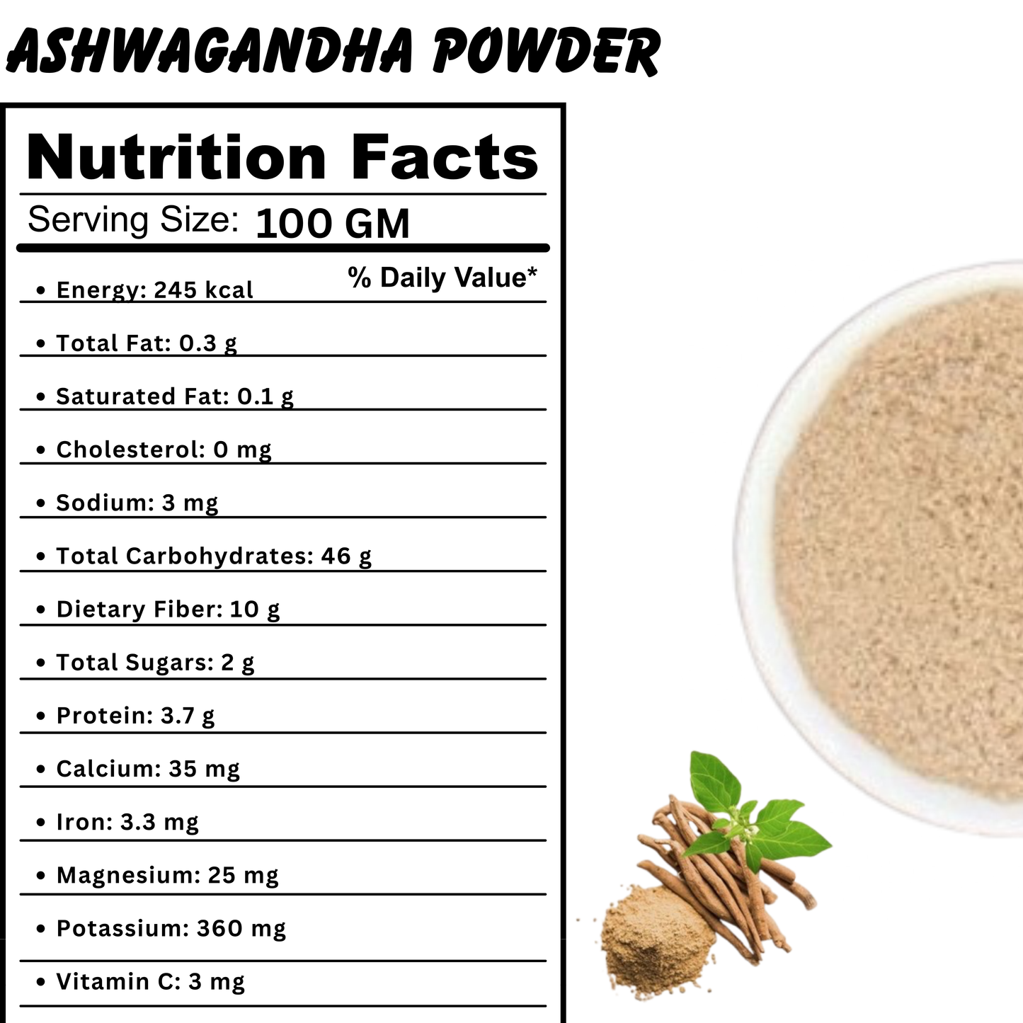 Organic Ashwagandha Powder – Stress Relief & Immunity Booster