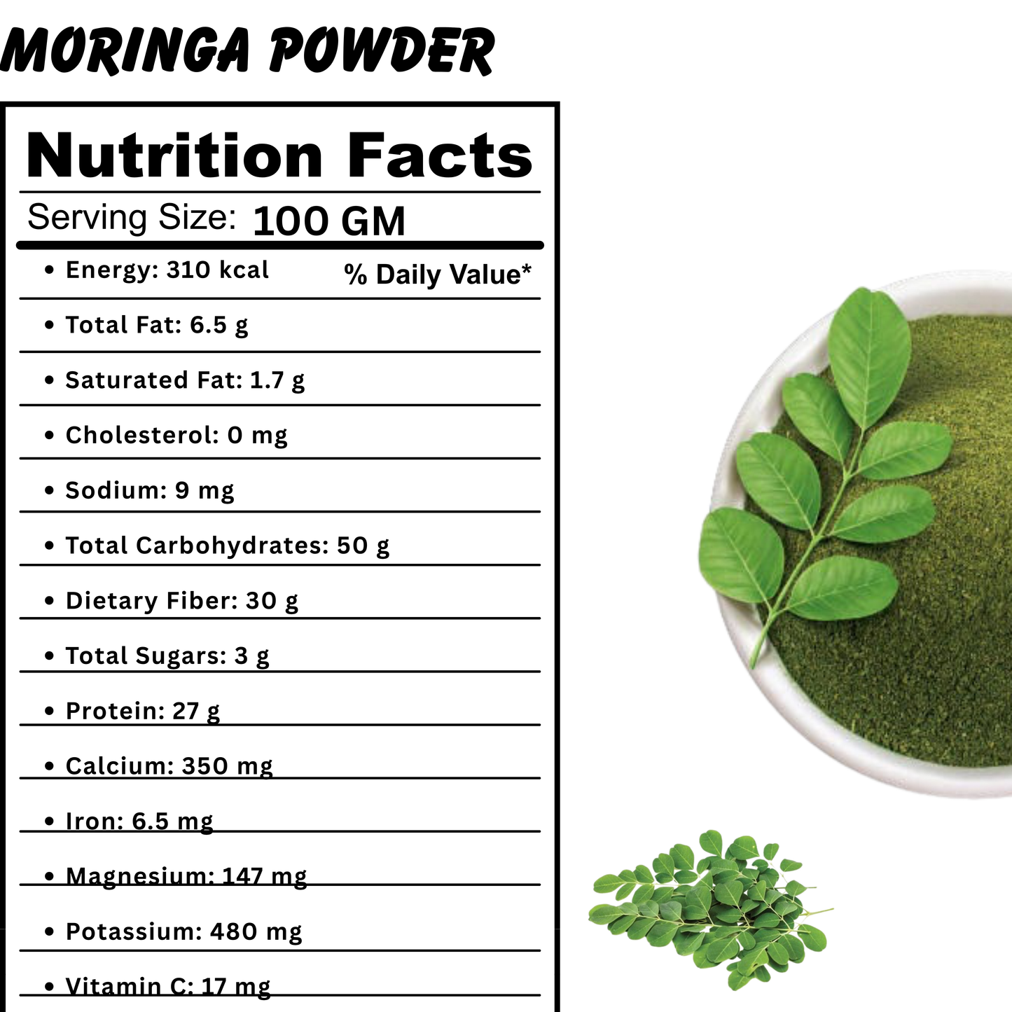 Moringa Leaf Powder – Superfood, Energy & Immunity Booster