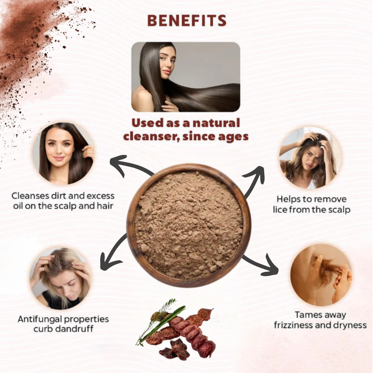Herbal Shikakai Powder – Gentle Shampoo for Shiny, Healthy Hair