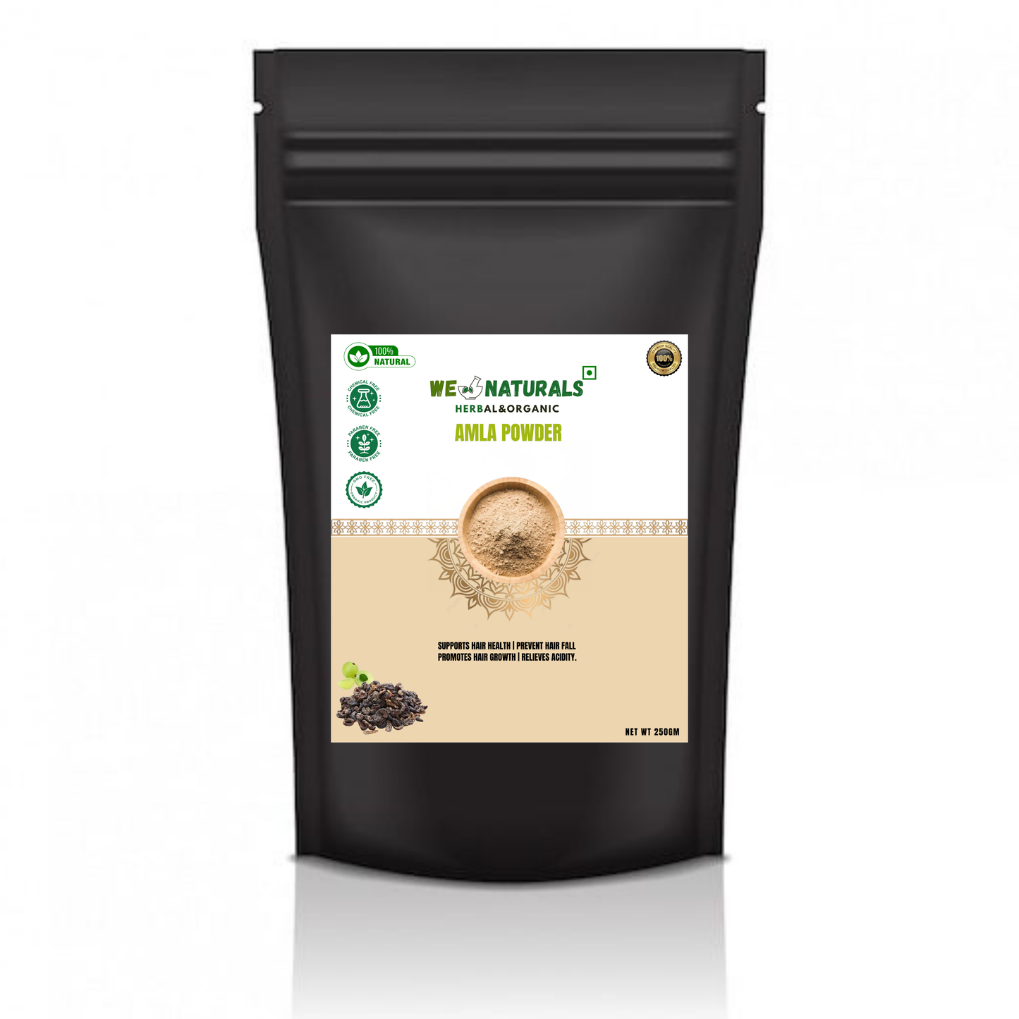 100% Pure Amla Powder for Hair & Skin – Natural Vitamin C, Herbal Supplement