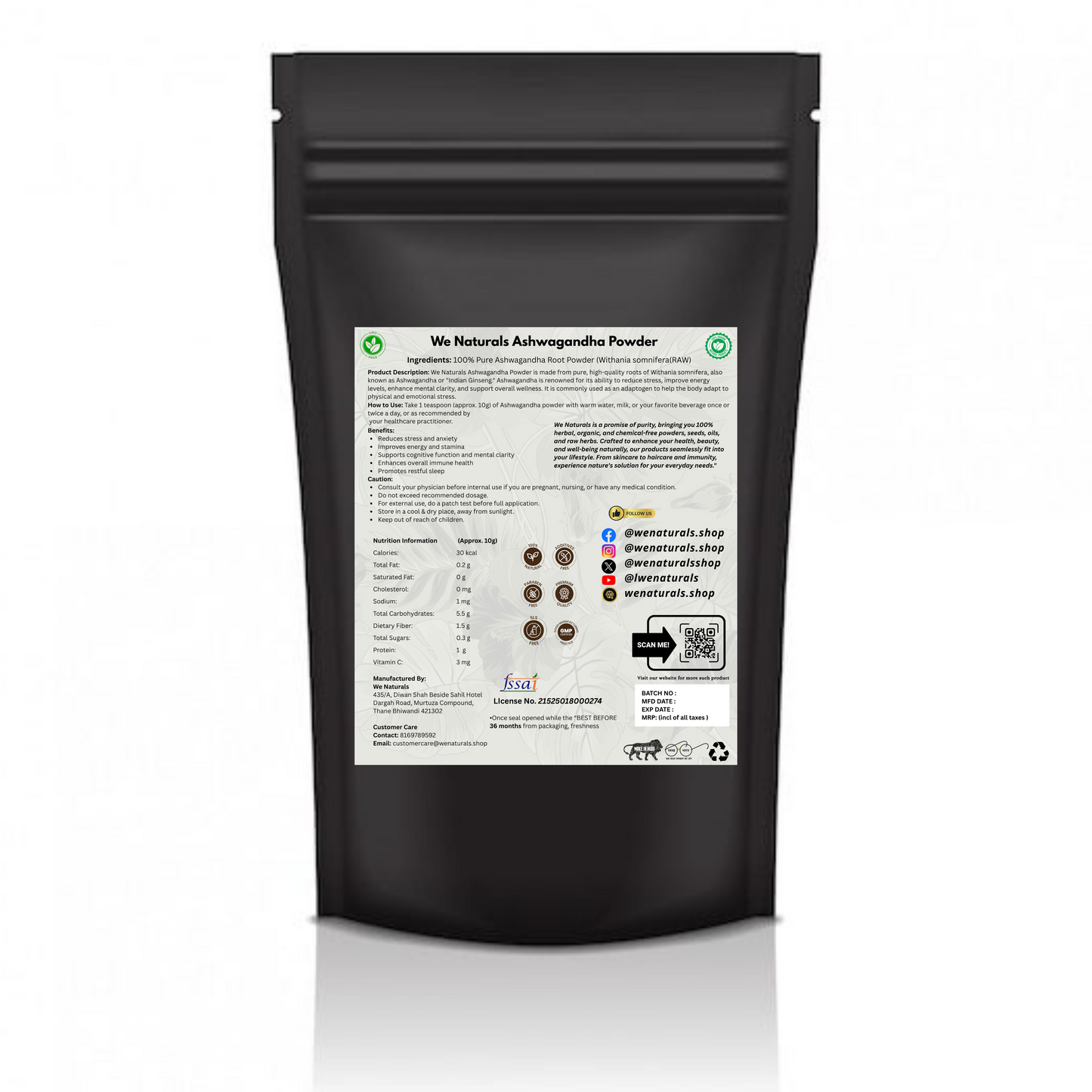 Organic Ashwagandha Powder – Stress Relief & Immunity Booster