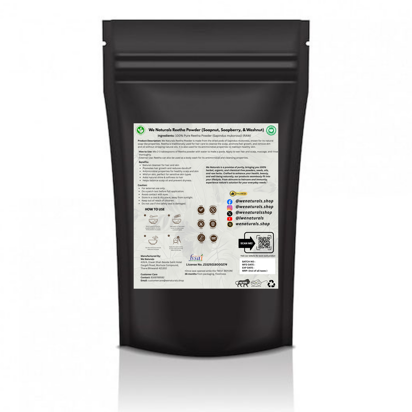 Ayurvedic Reetha Powder – Natural Hair Cleanser & Shampoo Alternative