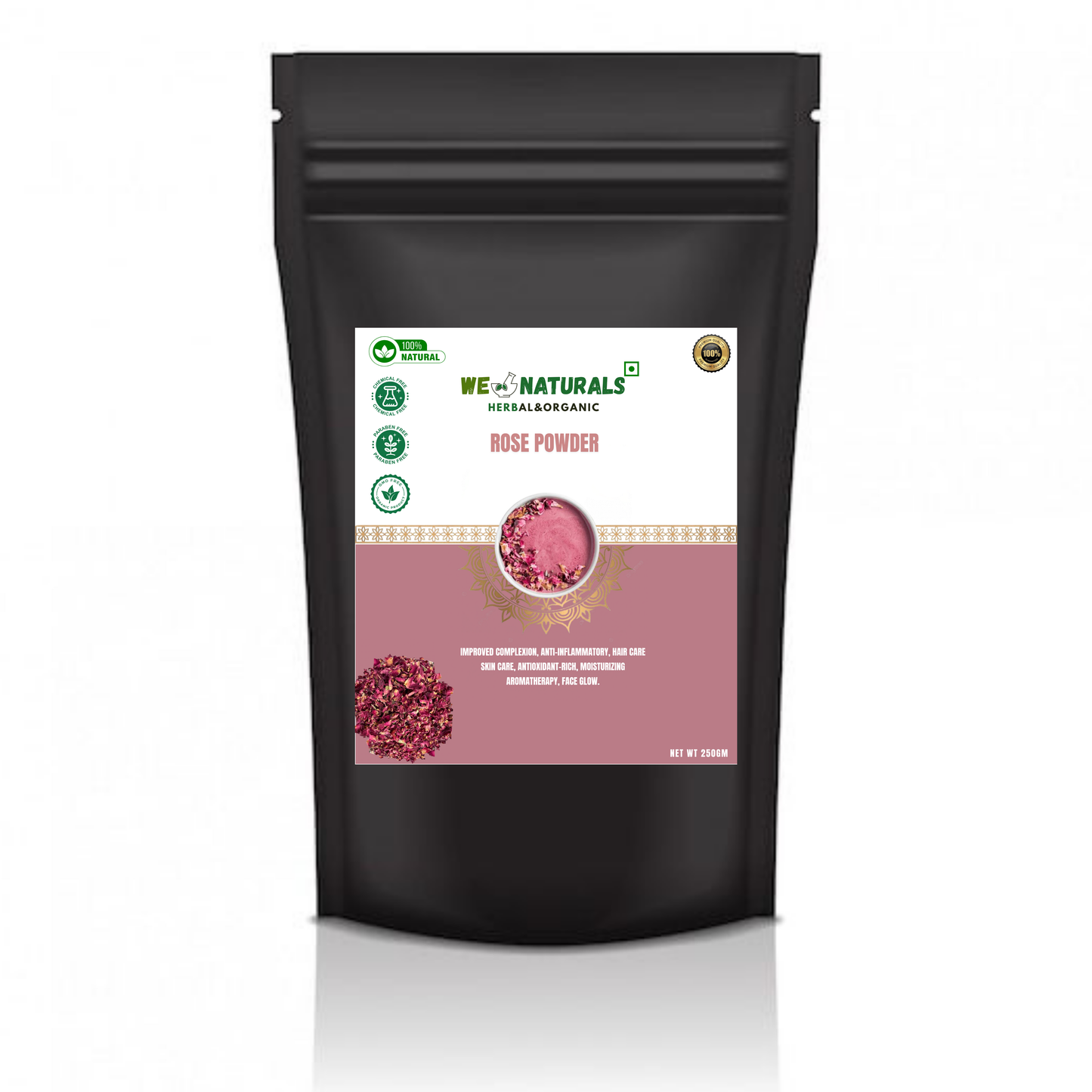 Pure Rose Petal Powder – Skin Toner & Natural Face Pack